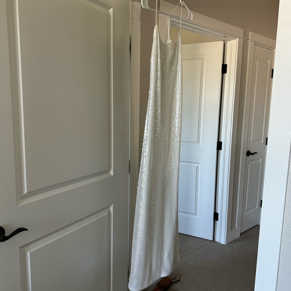 12th Tribe White Sequin Dress